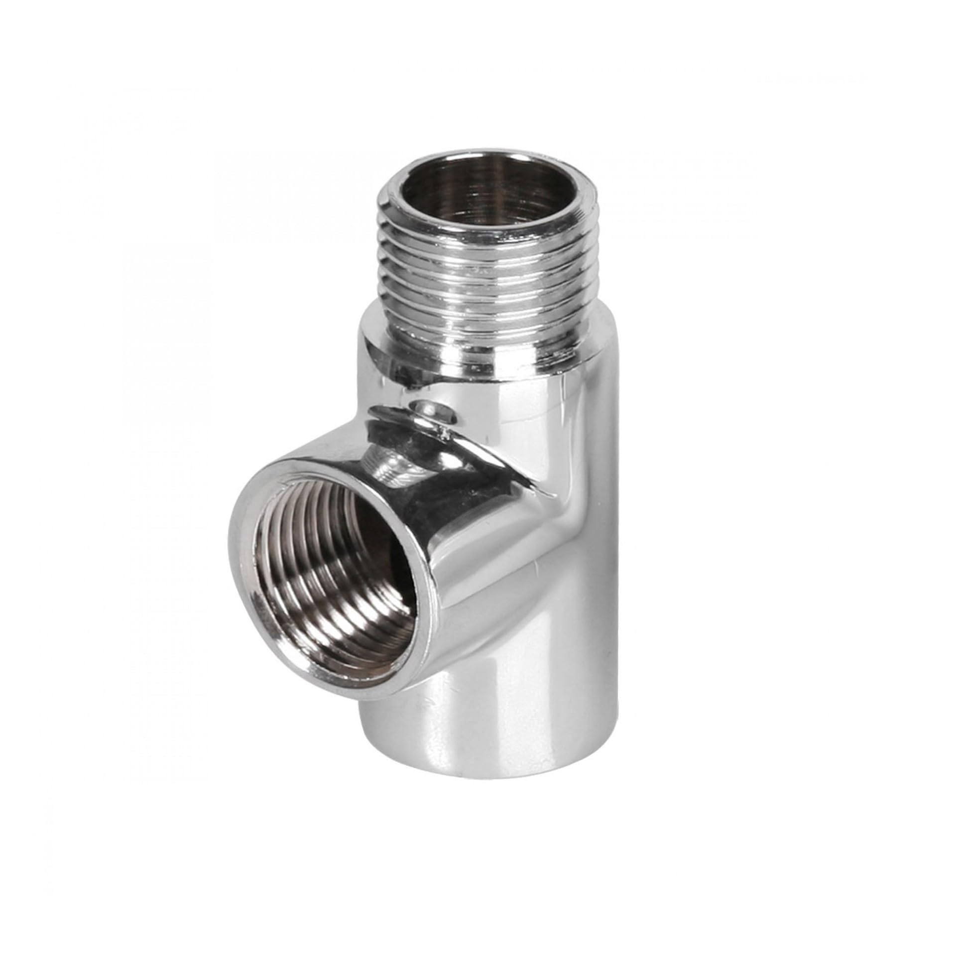 Myhomeware Chrome T-Piece For Towel Rails - Heating Element Connector For Dual Fuel Radiators (Chrome)