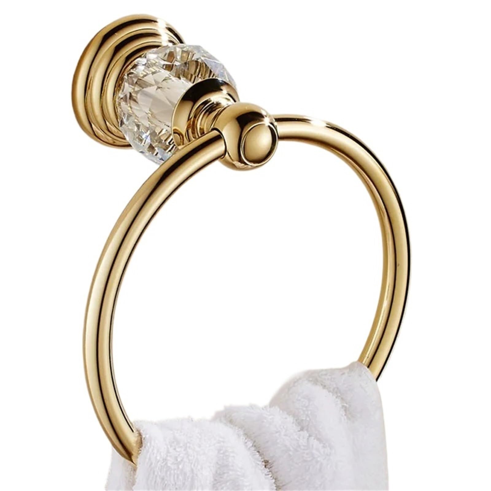 Portarotolo WC adesivo con mensola Set di accessori da bagno in ottone | Collezione di ferramenta da bagno in cristallo a parete(Soap basket)