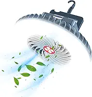 Ventilador de acampamento portátil com lanterna LED XTAUTO USB recarregável à prova d'água ventilador de barraca com gancho de pendurar, kits de sobrevivência para ambientes internos e externos,