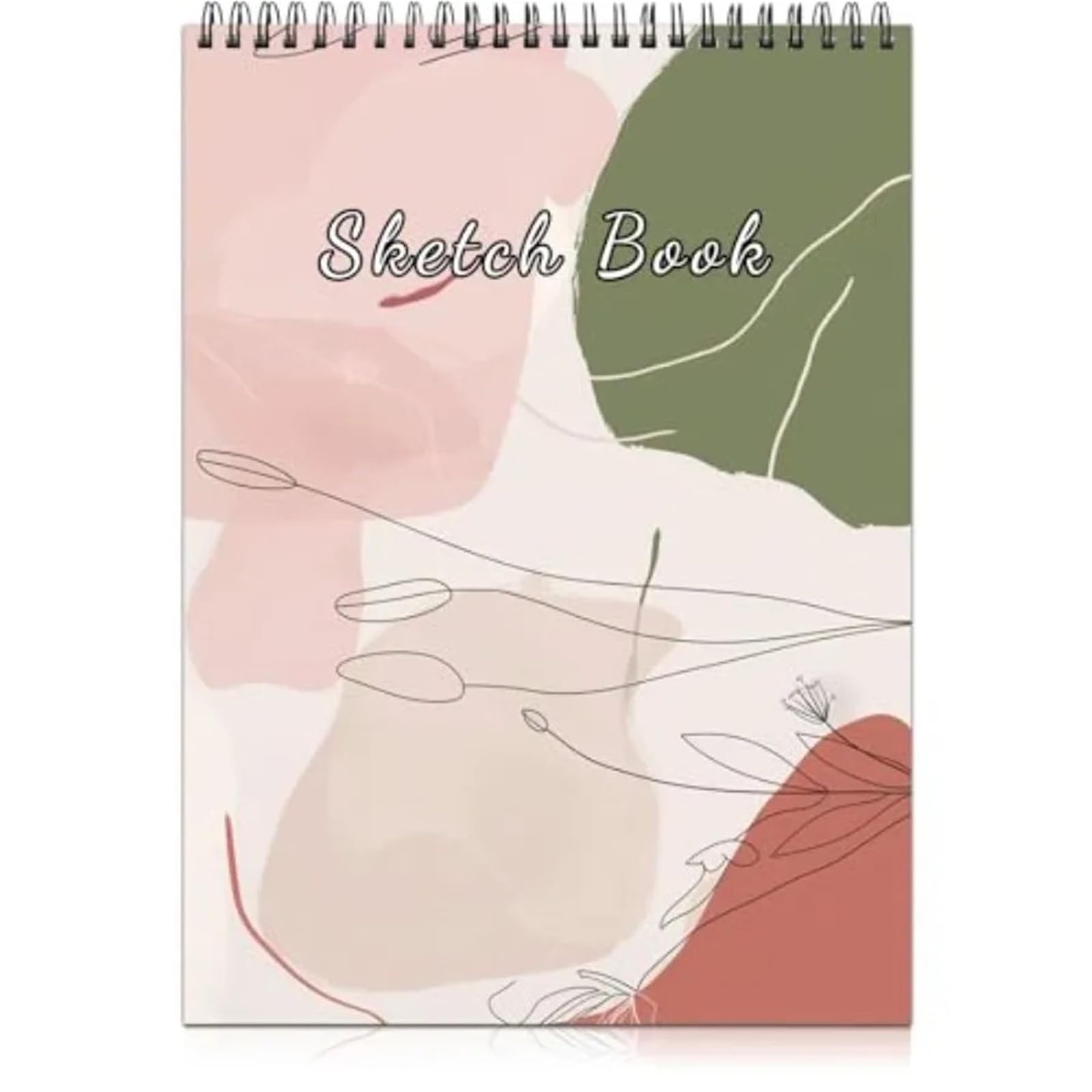 Album Da Disegno Con Rilegatura A Spirale Blocco da disegno for album da disegno con rilegatura a spirale superiore, 9 x 12 pollici, carta spessa 100 g/m², 50 fogli, 100 pagine(Color8)