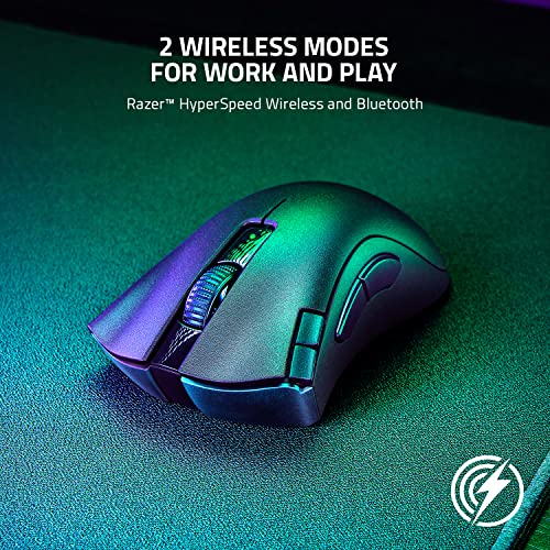 Razer DeathAdder V2 X HyperSpeed: Award-Winning Ergonomic Design - Ultra-Fast Wireless - 235hr Battery Life - 7 Programmable Buttons - Gen 2 Mechanical Switches - 5G 14K DPI Optical Sensor by Razer - Image 3