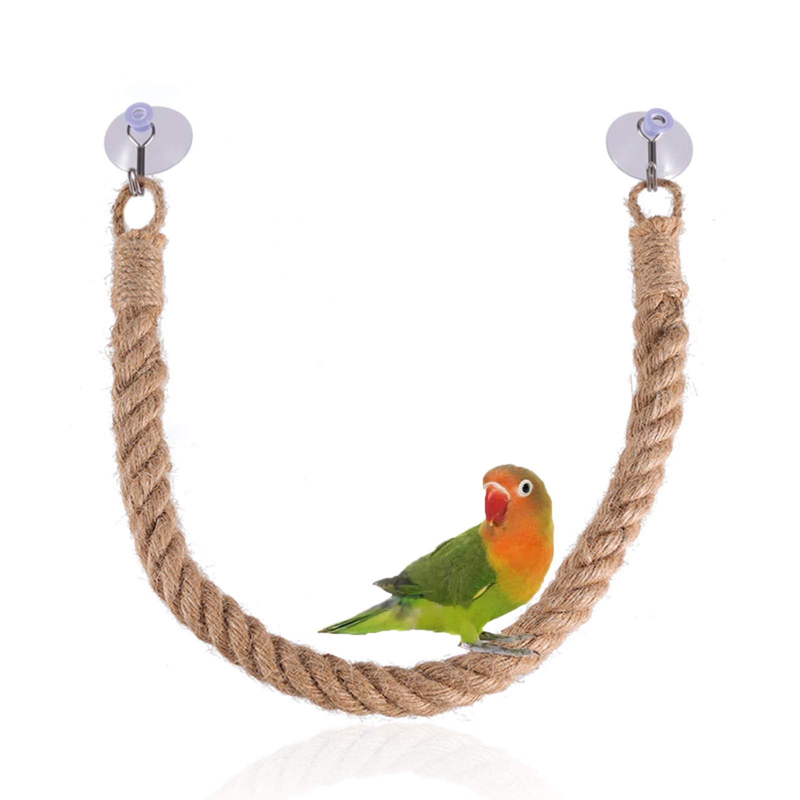 Dyhnqe Flaxen Reptile Climbing Rope With 2 Hooks, Reptile Accessories Hermit Crab Rope Ladder 55Cm Long For Lizards Snakes Terrarium Crested Gecko Decor