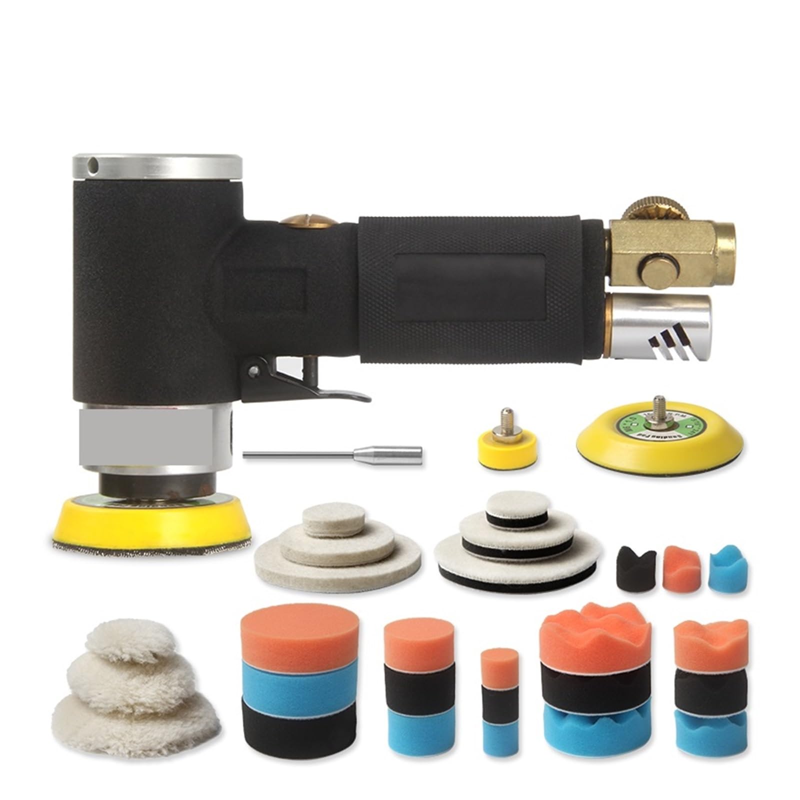 Maszyna do polerowania/szlifierki, maszyna mimośrodowa 5MM, szlifierka oscylacyjna/szlifierka 125/150MM, zestaw tarcz polerskich z papierem ściernym | Mini Grinder Suit