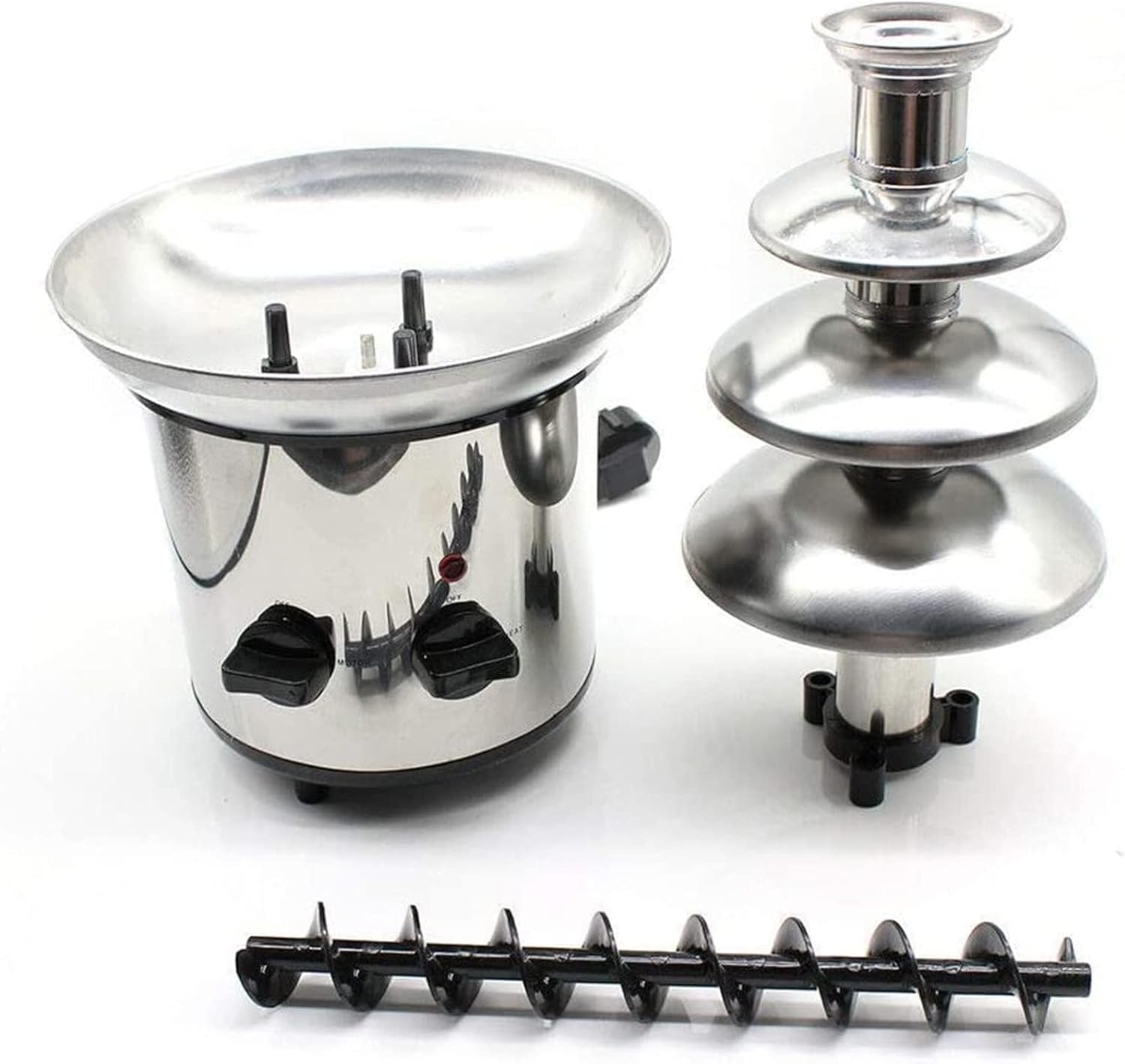 Tier Stainless Steel Luxury Hot Chocolate Cream Fondue Fountain-Easy to Assemble, Perfect for Party Wedding Restaurant Hotel