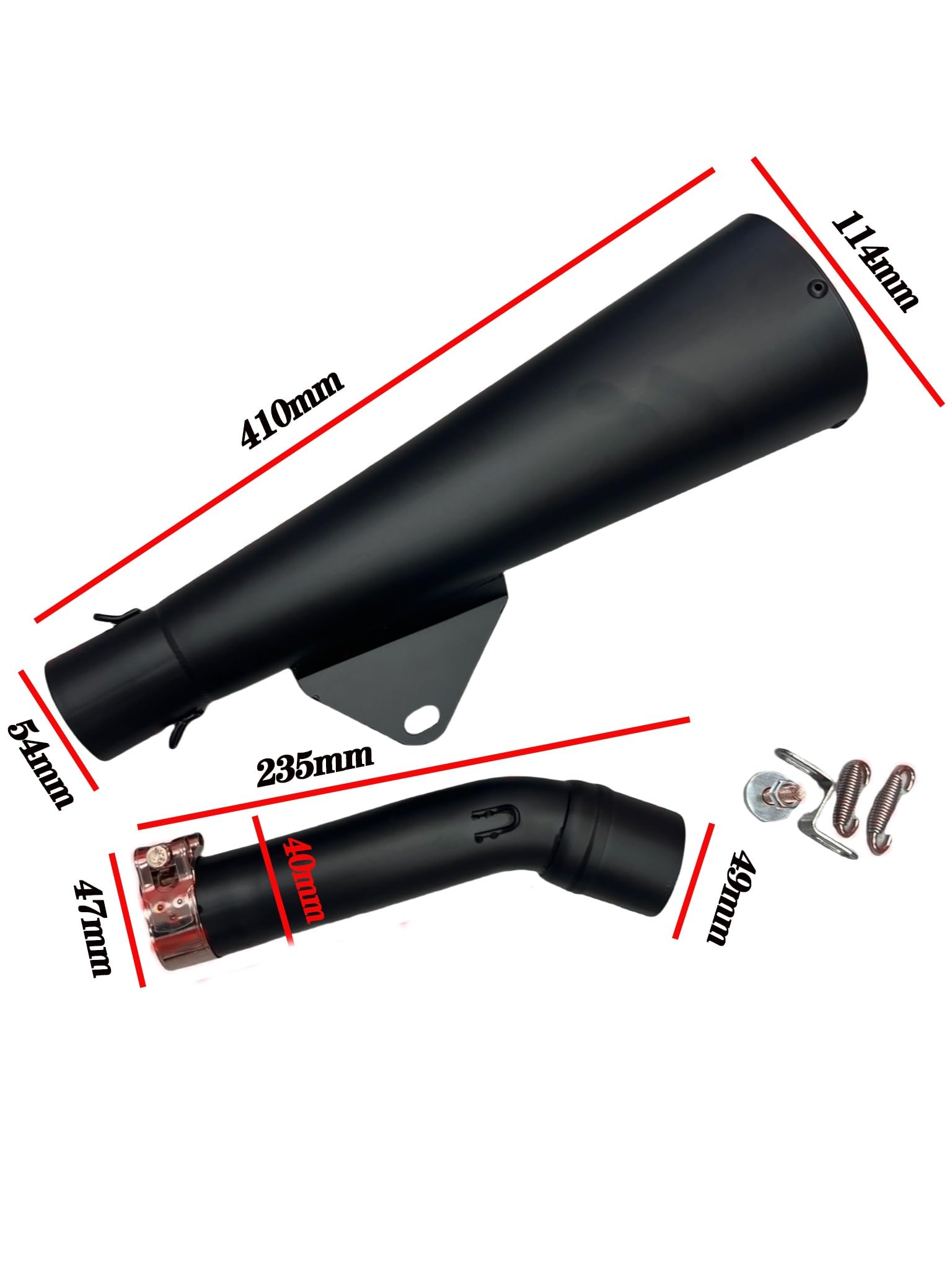 Auspuffrohr Motorrad Auspuff Schalldämpfer Rohr Slip-on Volle Systeme Edelstahl Fit Für Honda Rebel 500 Für Cmx500