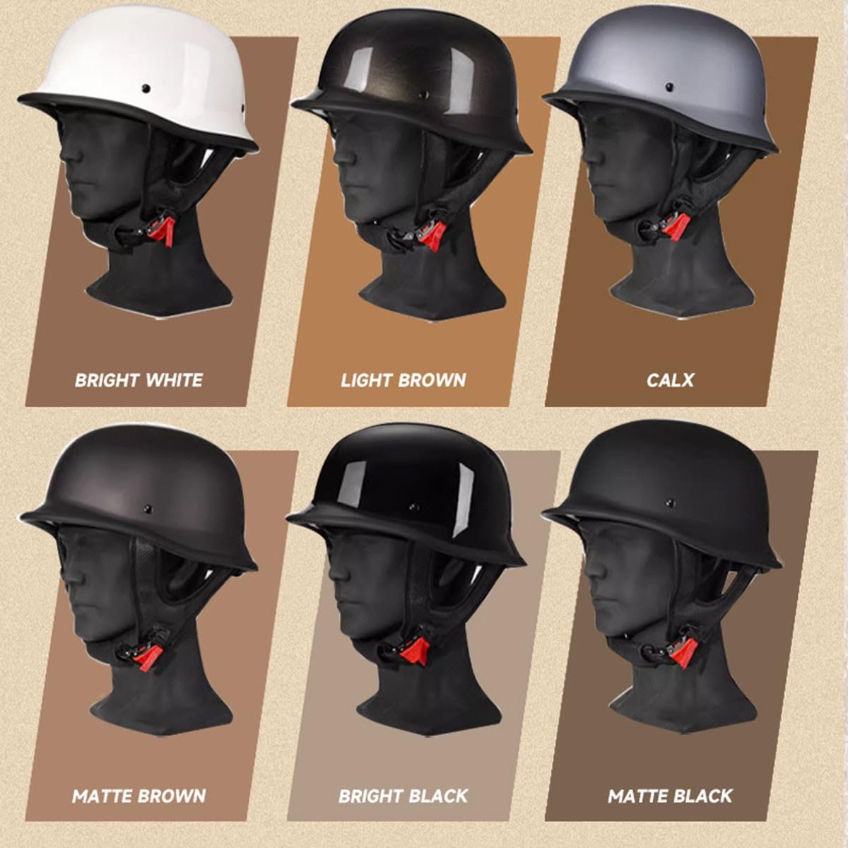 Retrò Elmetto Tedesco Casco Motociclista ECEDOT Omologato Moto Caschi Jet E Demi-Jet Con Fibbia A Sgancio Rapido Scooter Universale Uomo E Da Donna Per Street Cruiser