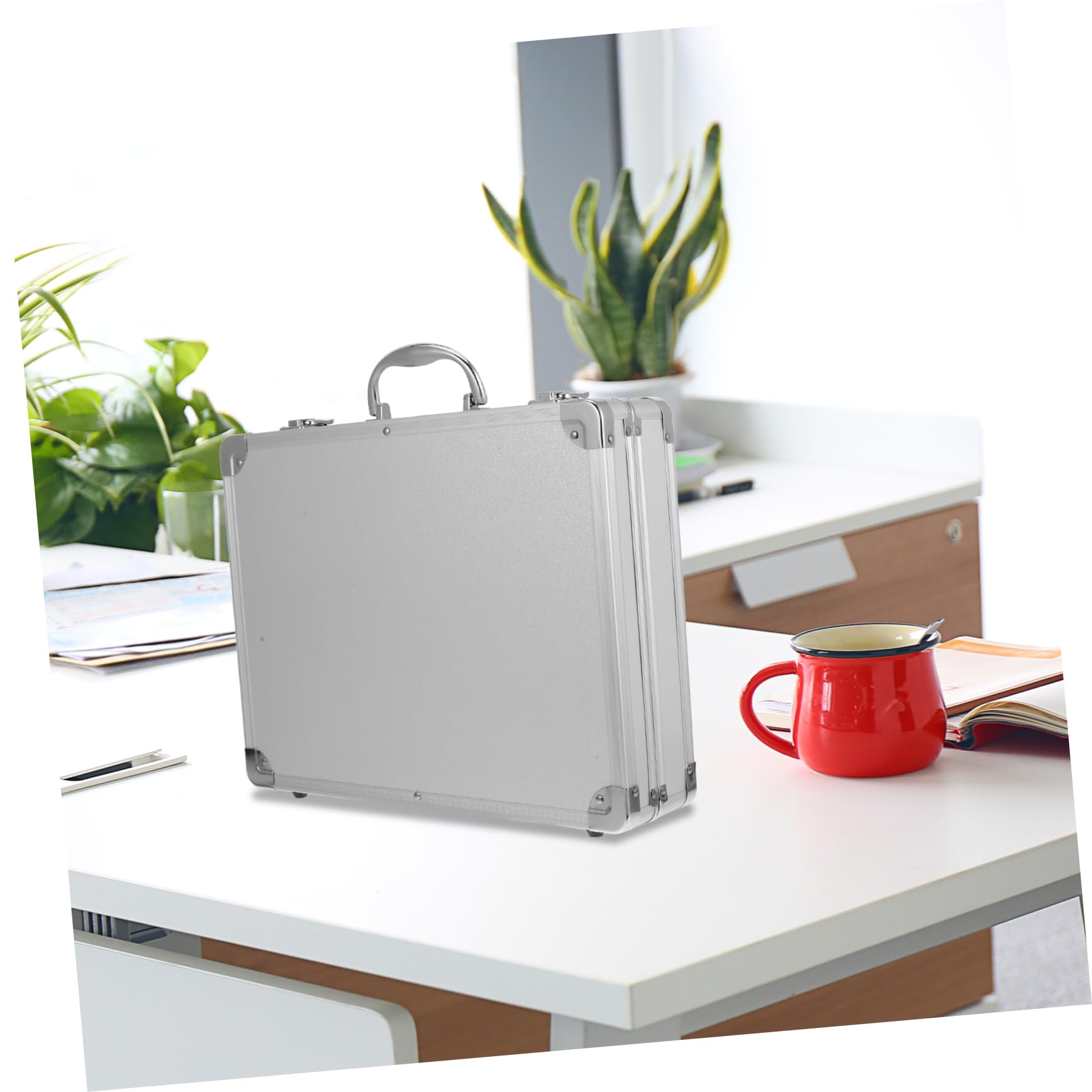 NUOBESTY Degli Attrezzi Multifunzionale in Alluminio Scatola Immagazzinaggio Capacità Maniglia Rinforzata Organizer Per Utensili Portatile Valigetta Per Trasporto Degli Attrezzi e