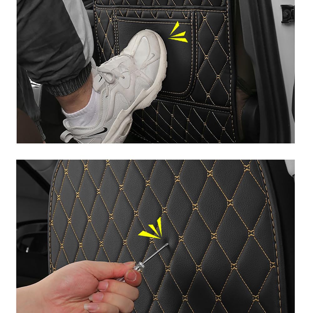 2PC Auto PU lederen voorste Stoel Rug anti-kick pad, voor Volvo