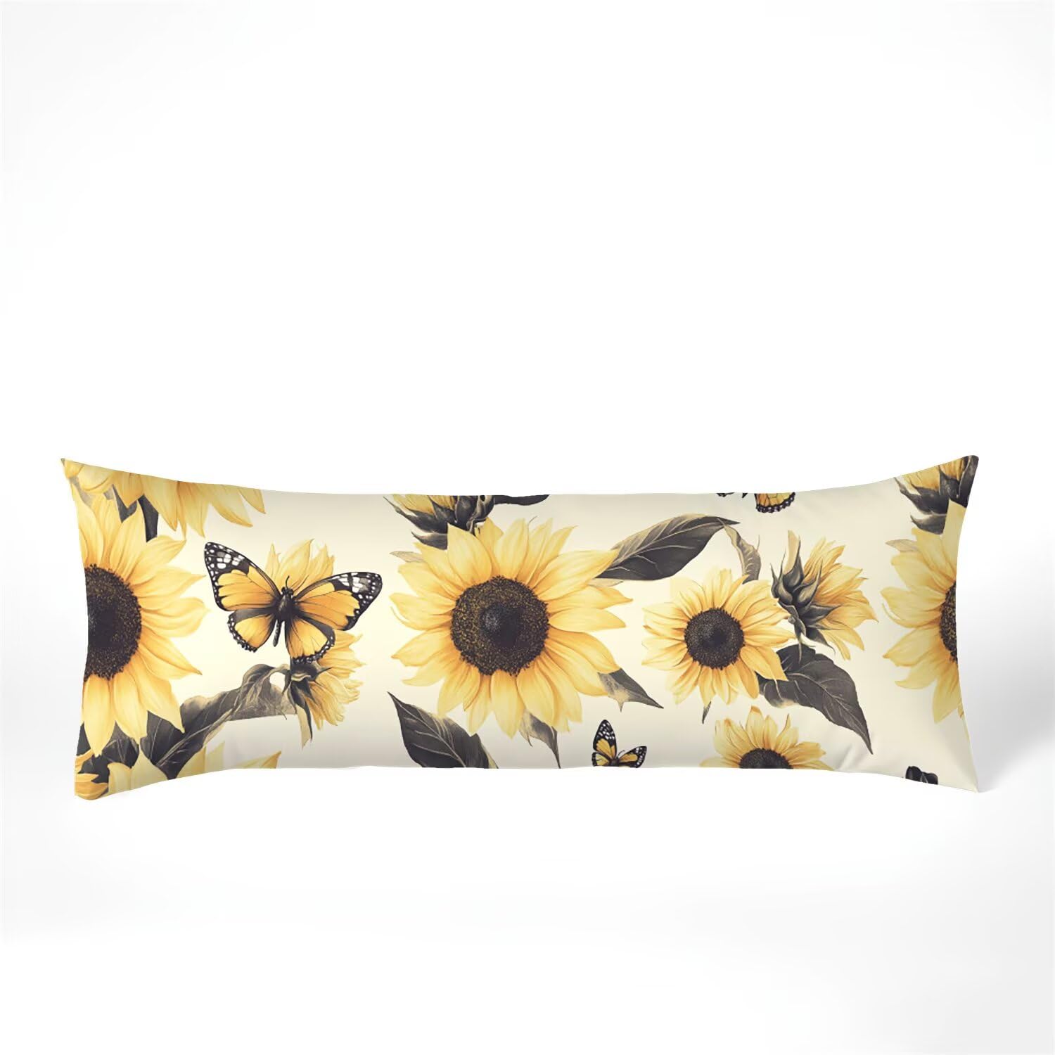 Taie d'oreiller 40x145 tournesol et housse pour coussin de positionnement latéral