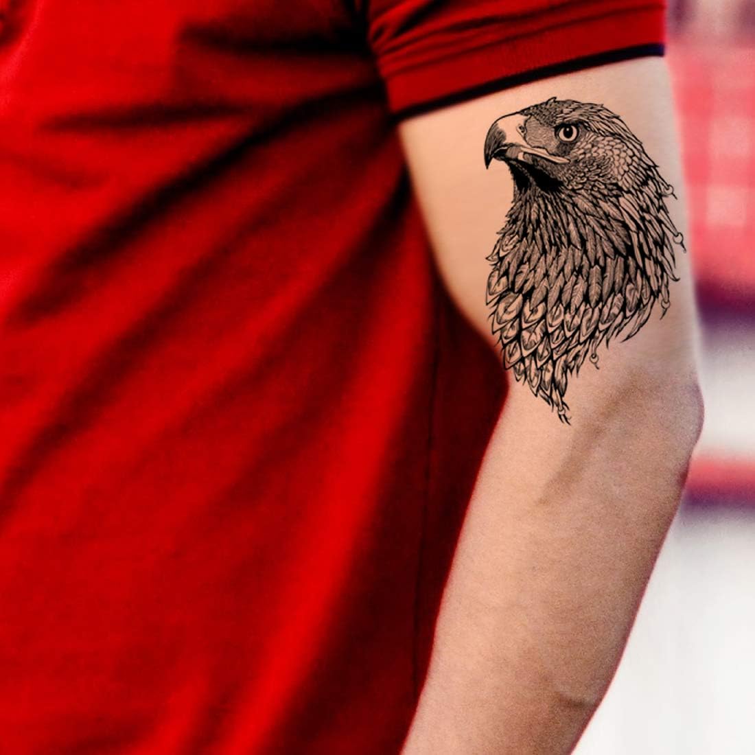 Temporary Tattoowala Eagle Black Temporary Tattoo Stickers For Girls, Men, Women Fake Tattoo Waterproof body Art 2