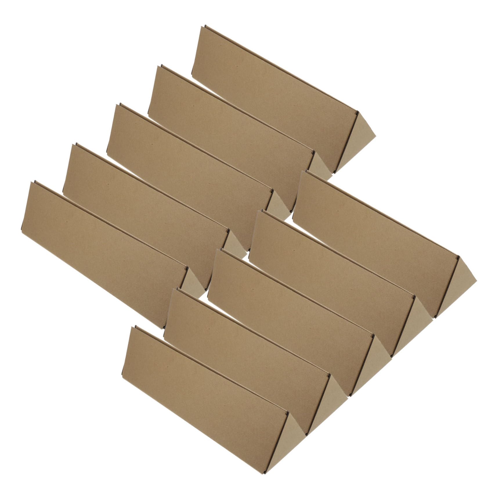 Tube de Rangement Triangulaire en Papier Kraft 10 Pièces | Carton D’expédition Kaki, Format Portable pour Transport et Déménagement, Design Ergonomique Professionnel