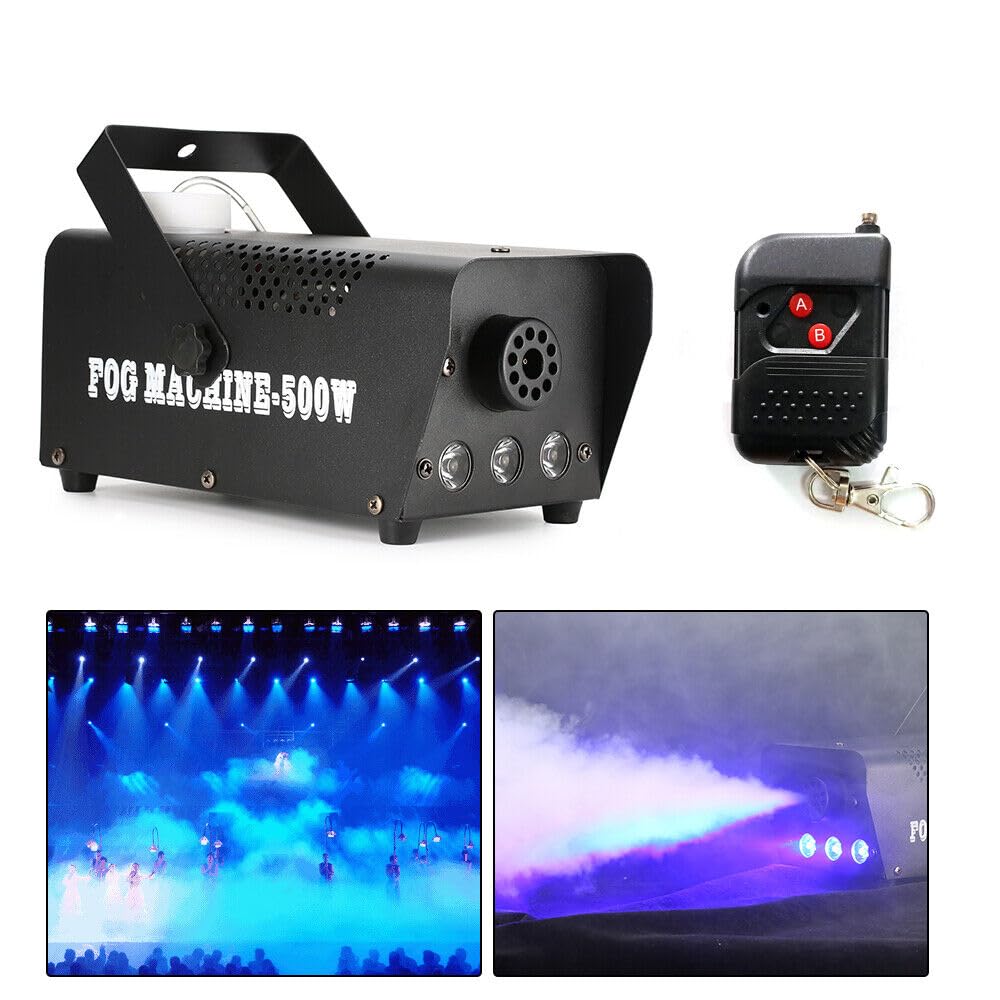LED-600 - 500W Mistmachine - Rookmachine Met RGB Kleureffect Draadloos Afstandsbediening