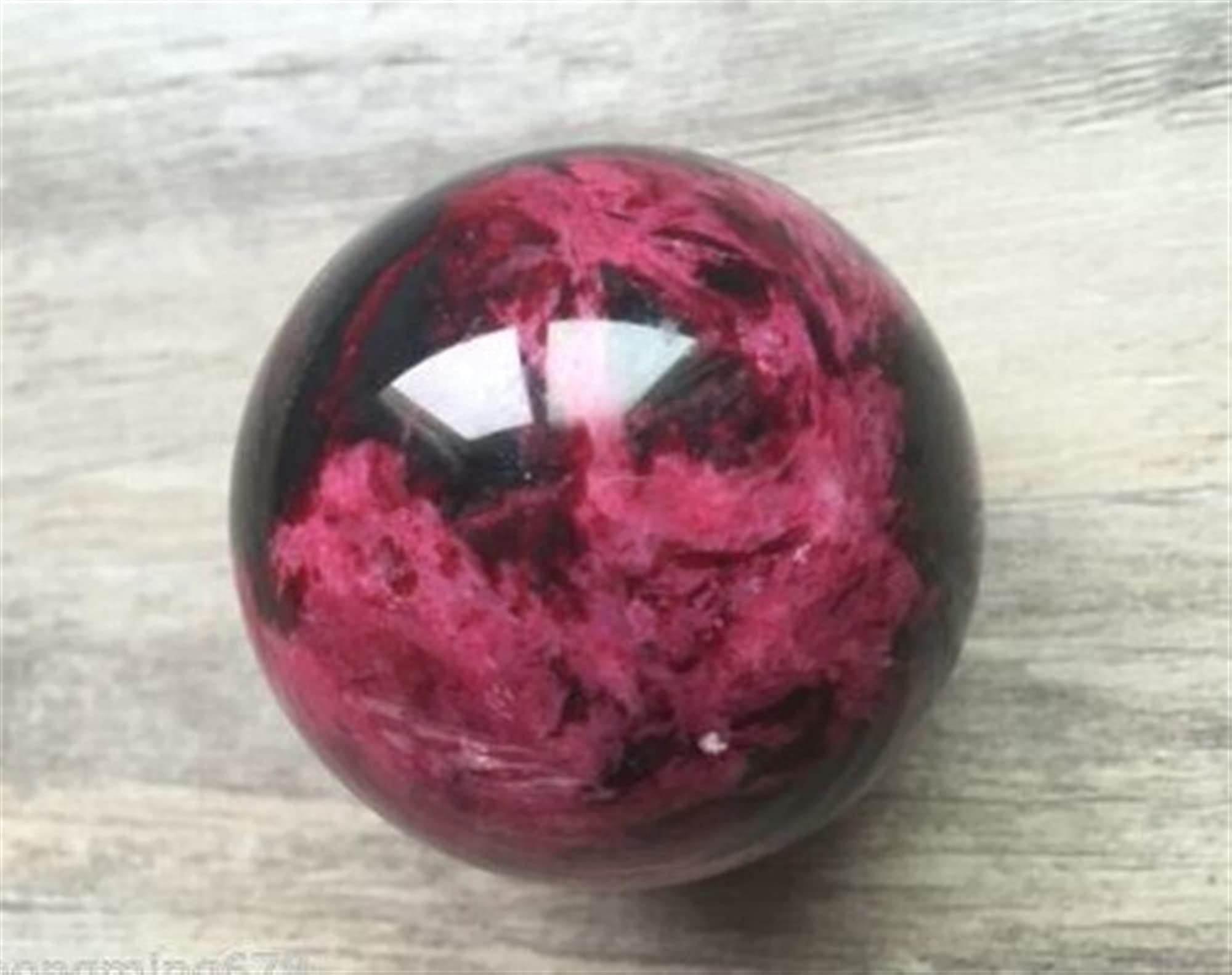 Amazon.co.jp: 天然桃花石 翡翠玉 水晶球 50mm qiangang : DIY・工具