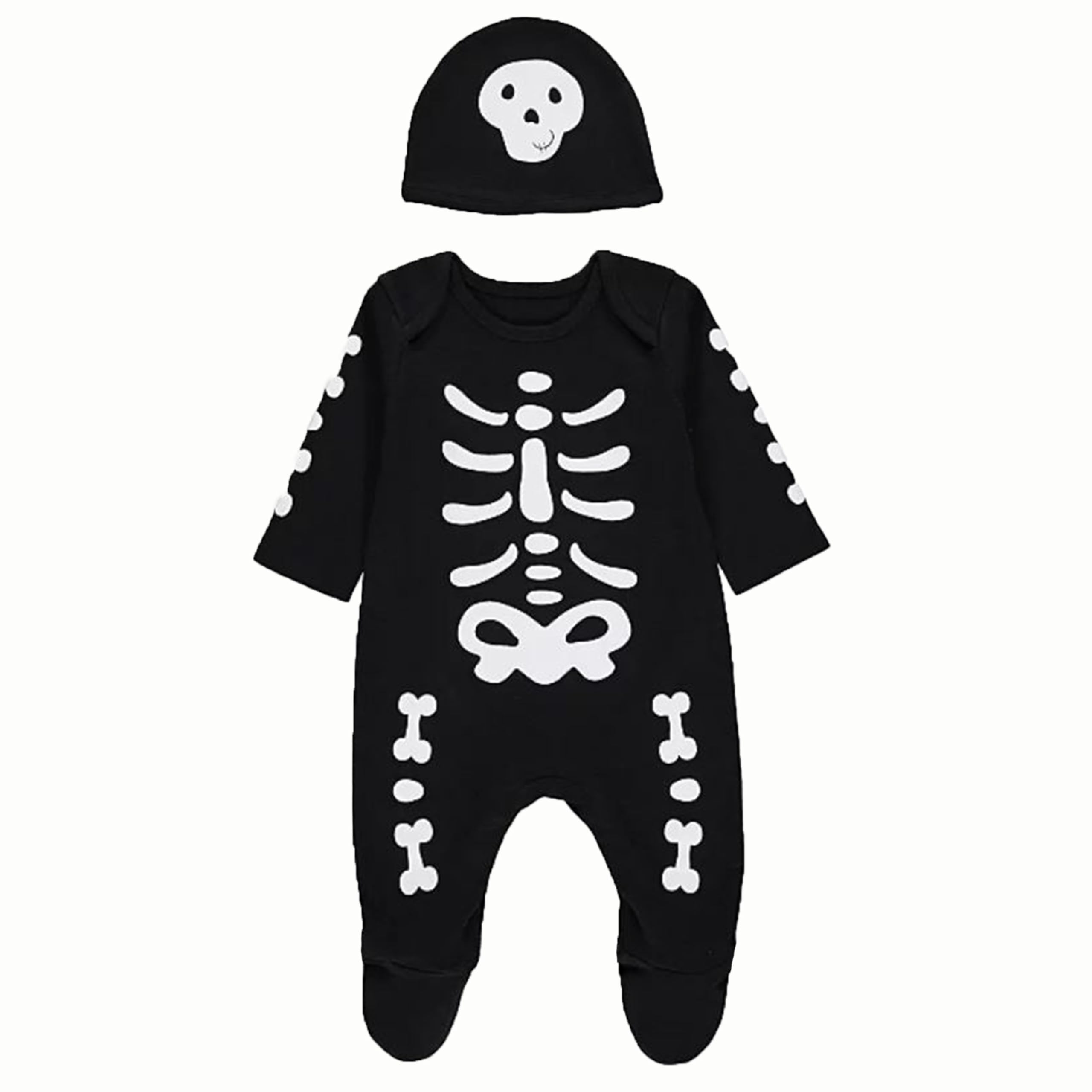 Baby Halloween Costume For Newborn Babies Girl Boy My First Fancy Dress Outfit Clothes Skeleton Baby Grow Sleepsuit Romper Gift