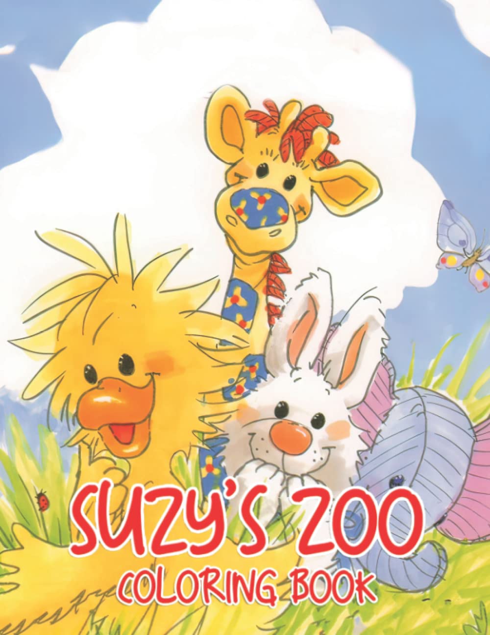 Suzys Coloring Book: A Large Print Favorite Zoo Mindfulness Original Birthday Present / Adults