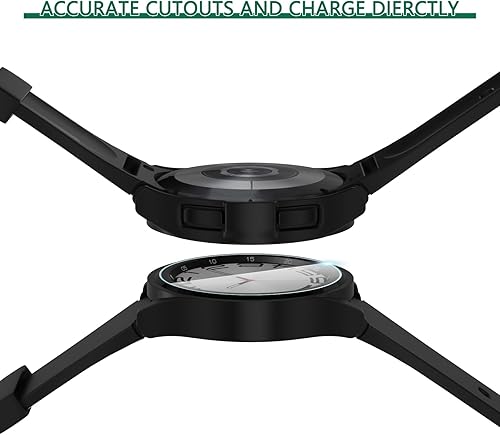 Miniatura 6 de Haojavo Paquete de 6+8 fundas protectoras de pantalla para Samsung Galaxy Watch 6 Classic de 1.772 pulgadas, paquete de 6 cubiertas de policarbonato