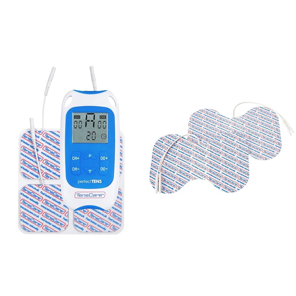 TensCare Perfect TENS + Elettrodo Farfalla – TENS per Dolore Mestruale, Lombare o Addominale