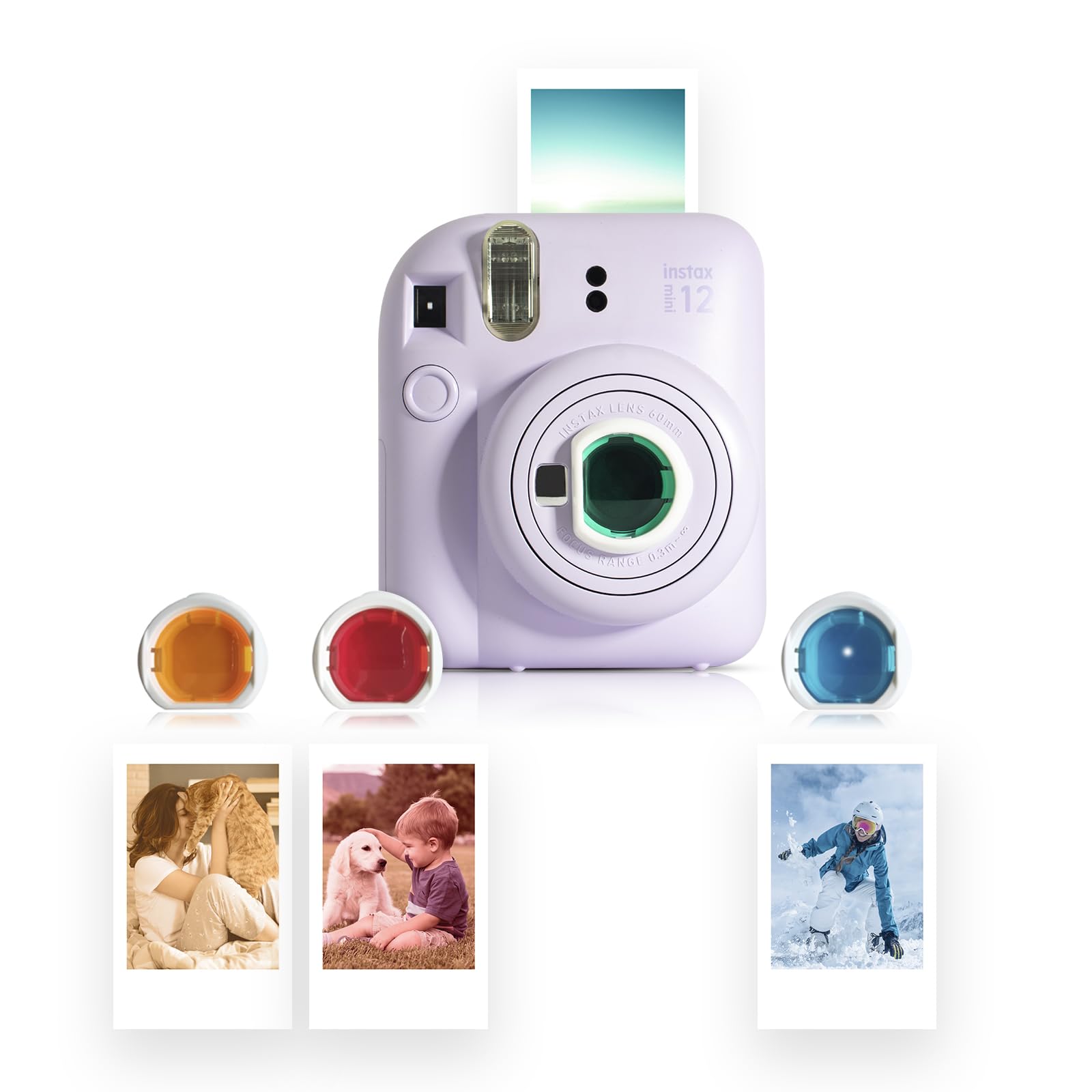 Kit Accessori per Fujifilm Instax Mini 12, Include Custodia Mini 12, Album, Filtri, Cornici da Parete e da Tavolo, Adesivi Decorativi per Bordi e Angoli (Verde Menta)