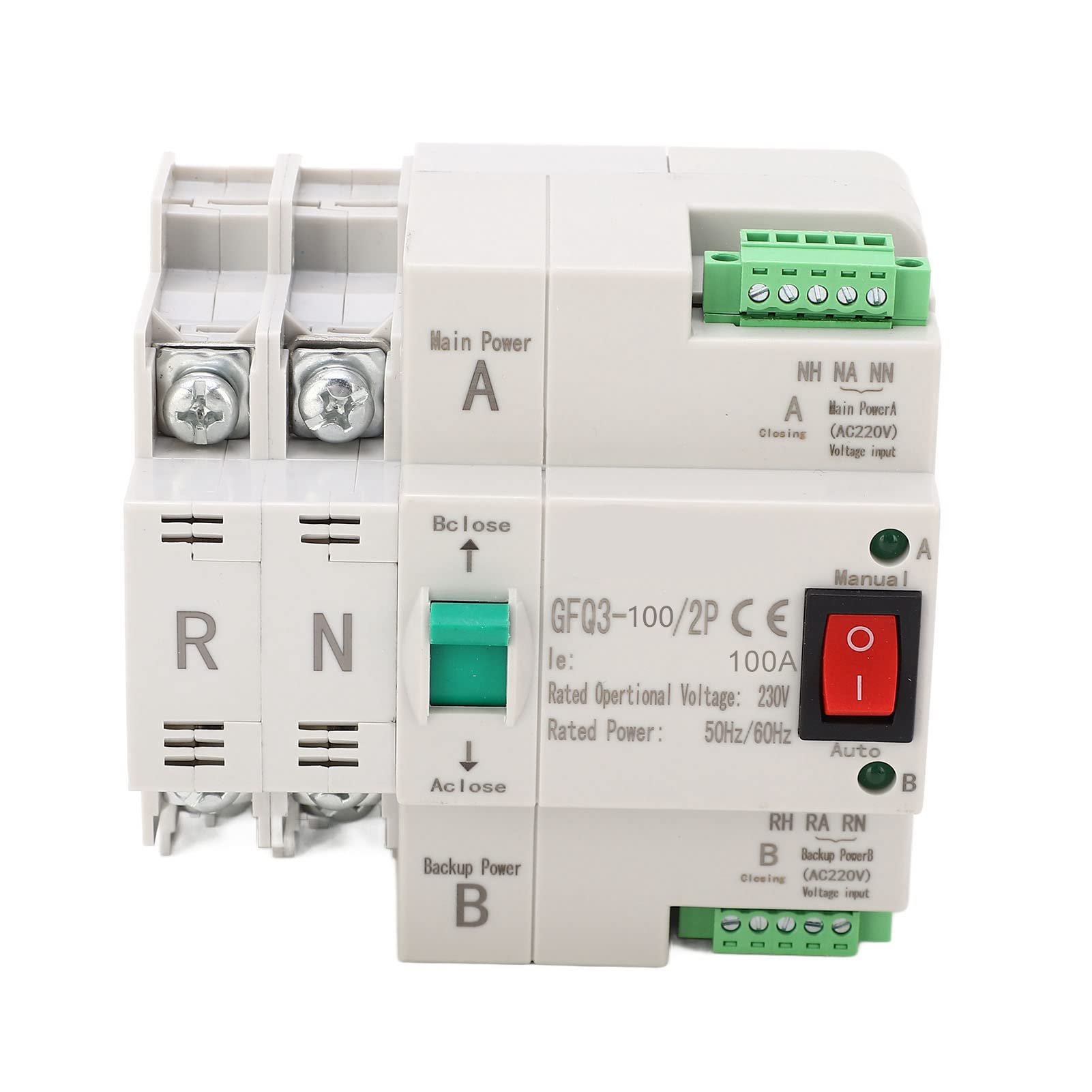 Sélecteur électrique, Inverseur de Source Automatique Double Puissance 2 Modes de Fonctionnement 2P pour Usine (100A)