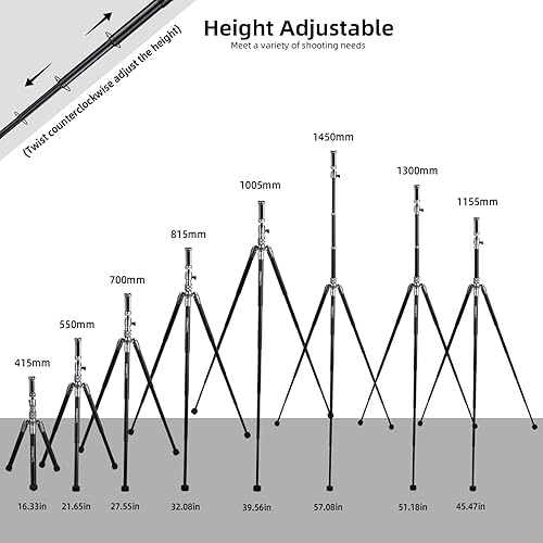 Miniatura 6 de COMAN MT55 auto disparo poste trípode móvil transmisión en vivo soporte multifuncional portátil extensión de piso fotografía
