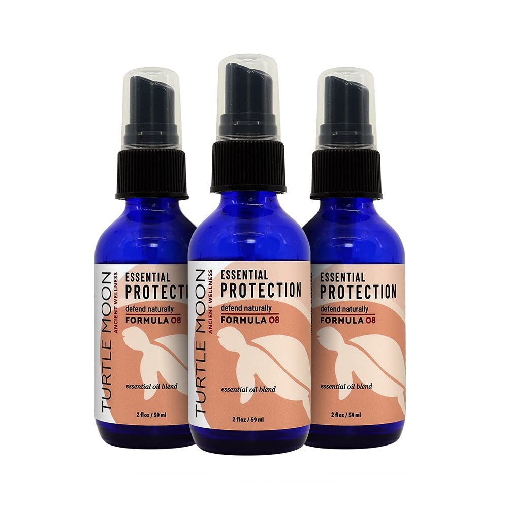 Essential Protection Spray 3-Pack (6 fl oz Total). Turtle Moon's User-Friendly Version of The Ancient Thieves Oil Formula. Defend Naturally & Save $6!