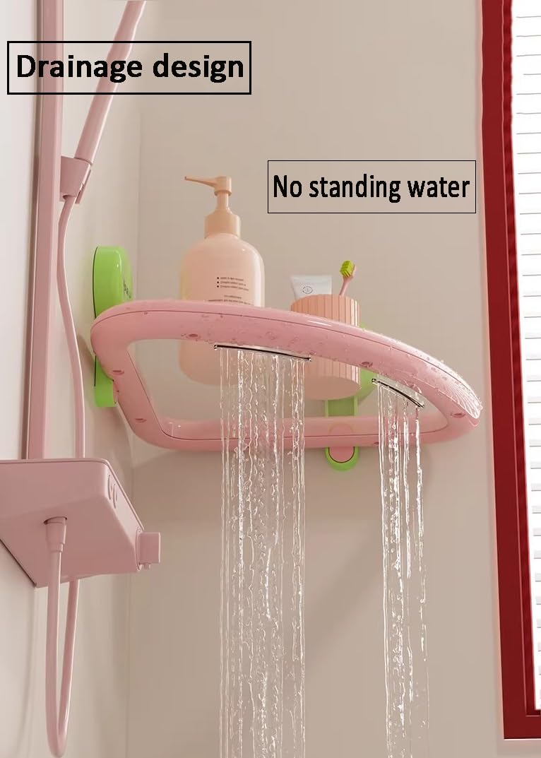 Estante Ducha Esquina Rinconera, Estante Ducha Sin Taladrar, Organizador Baño Acero Inoxidable, Para Ducha, Cocina, Baño(Yellow,33 * 25 * 2)