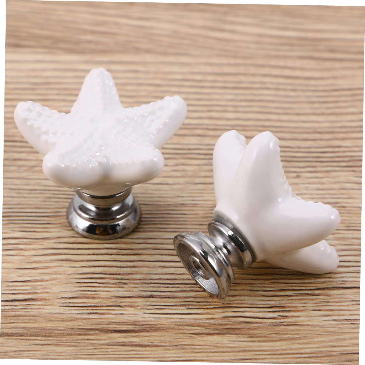 jojofuny 12 Pz Pomello a Stella Manico in Cristallo Pomello Dell'armadio Pomelli Dei Cassetti Manopole Nere Pomoli Per Armadi e Cassetti Bianca Bambino Ceramica Maniglia