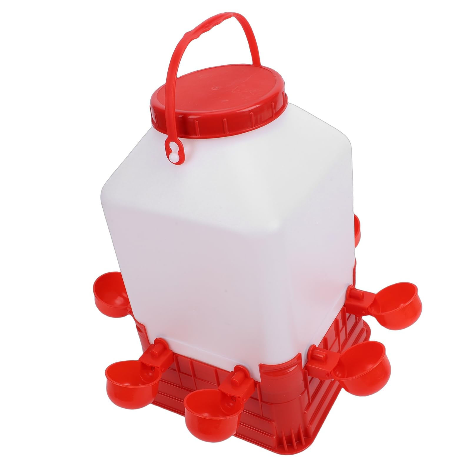 Abbeveratoio Automatico per Pollame, Grande capacità, Design Durevole per Uso Agricolo, Plastica da 10 Litri con 8 Ciotole