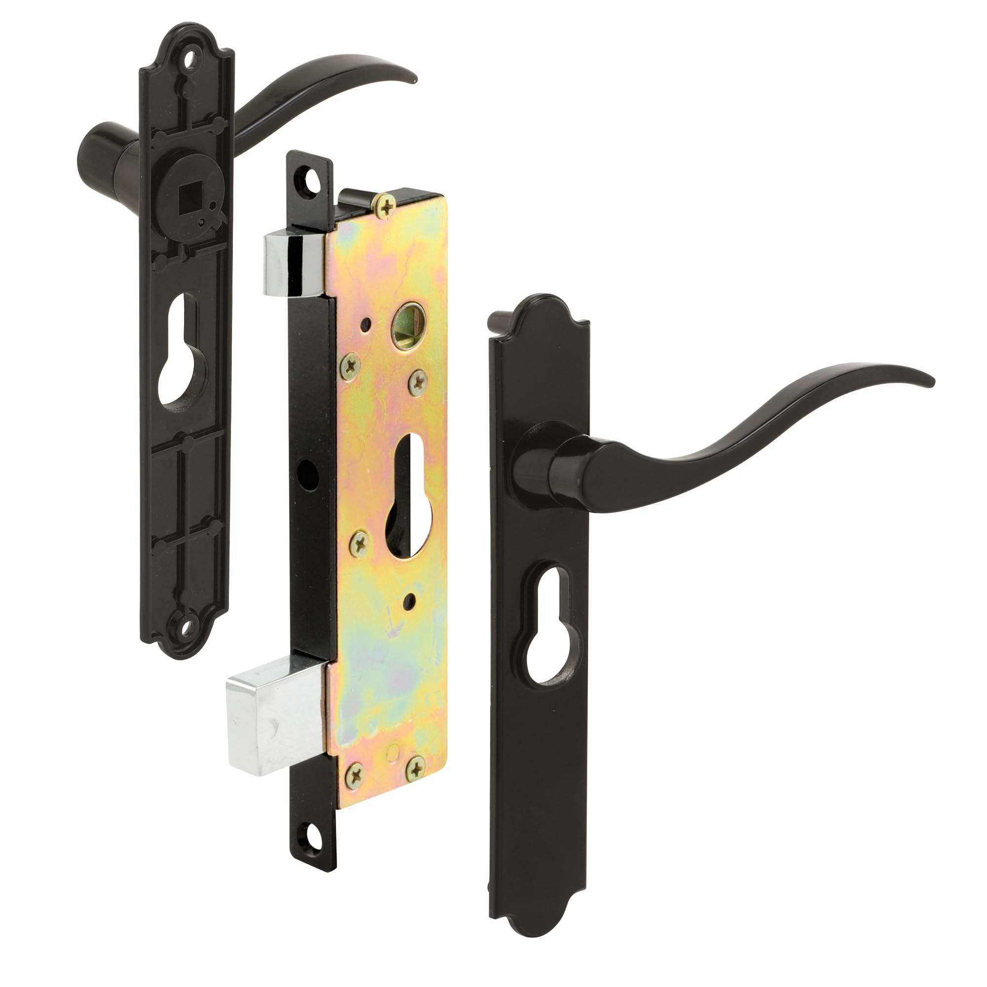 Black Security Lever Set - Storm Door & Screen Door Hardware -4 Black Security Lever Set - Storm Door & Screen Door Hardware -4