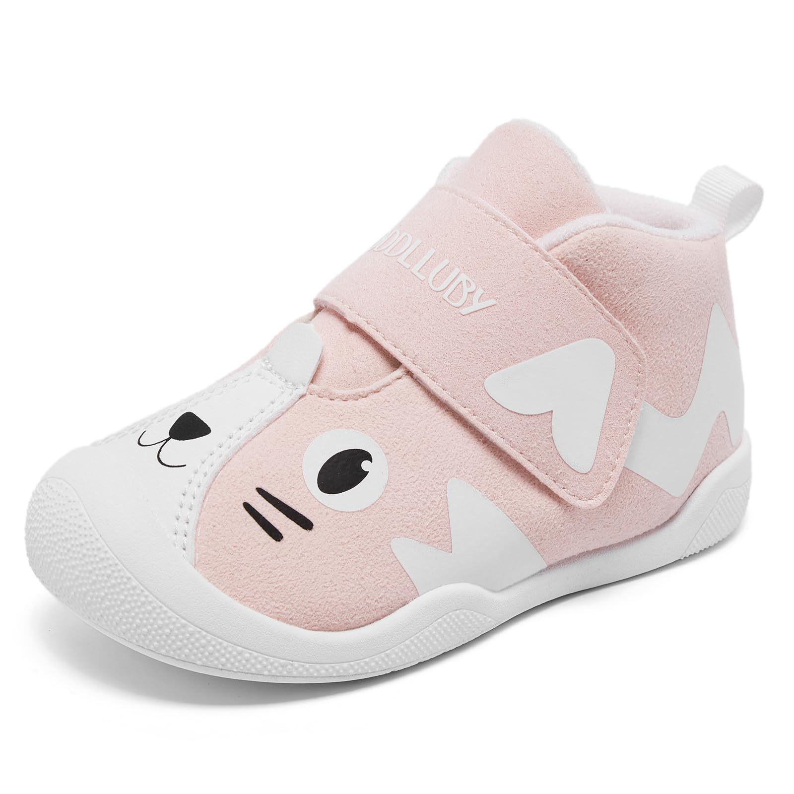 TODDLLUBY Toddler Shoes for Girls Walking Warm Soft Non-Slip High-Top Sneaker