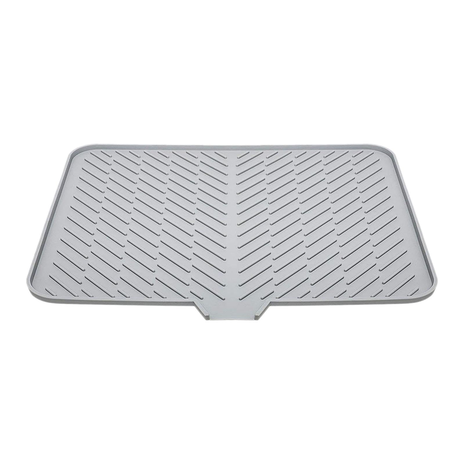 KTUXZCI Kitchen Dish Drying Mat Suited for Air Drying Dishes While Adding of Elegance to Kitchen Counter Utensils Mat Tray with Built in Drain Lip