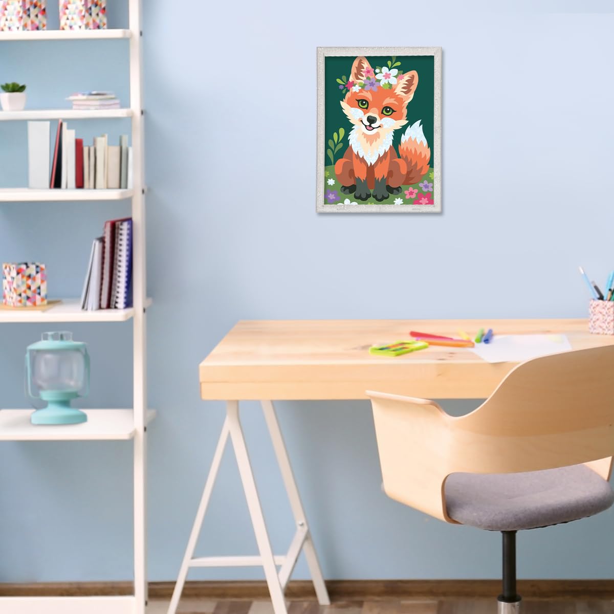 Ravensburger - CreArt Series D Classic: Lis z kwiatami, zestaw do malowania według liczb, Zawiera wstępnie wydrukowany stół, pędzel, kolory i akcesoria, kreatywna gra dla chłopców i dziewcząt 9+ lat