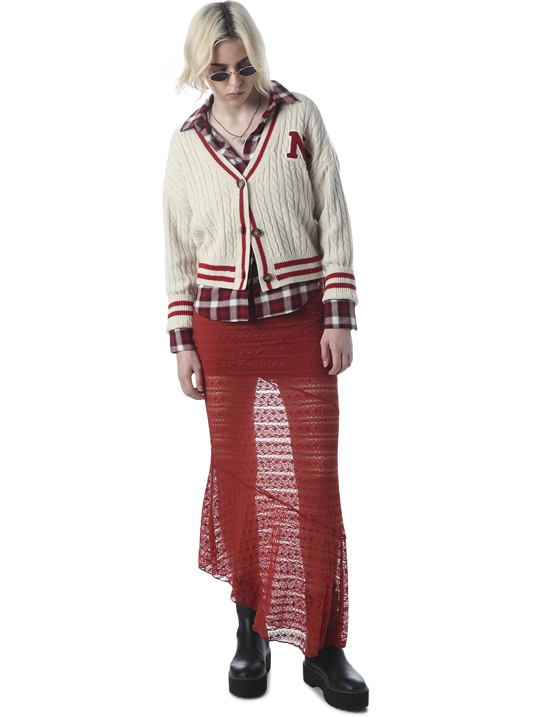 only Women Cable Knit Sweater Vest with Applique Detail-picture-11