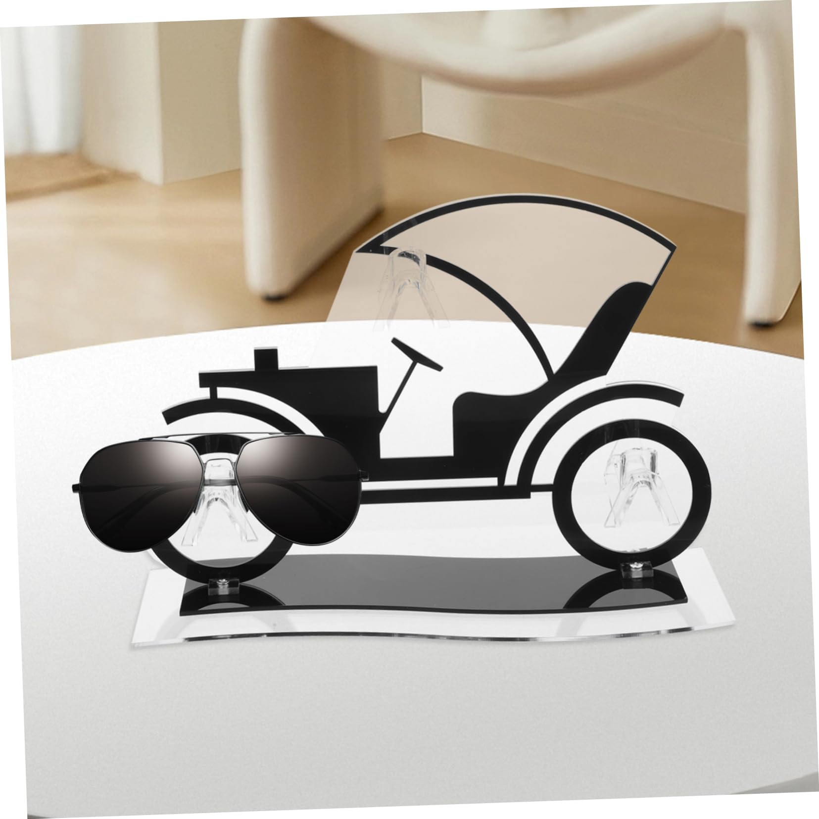 Yardenfun Glasses Frame Storage Box Storage Rack Irregular Showcase Acrylic