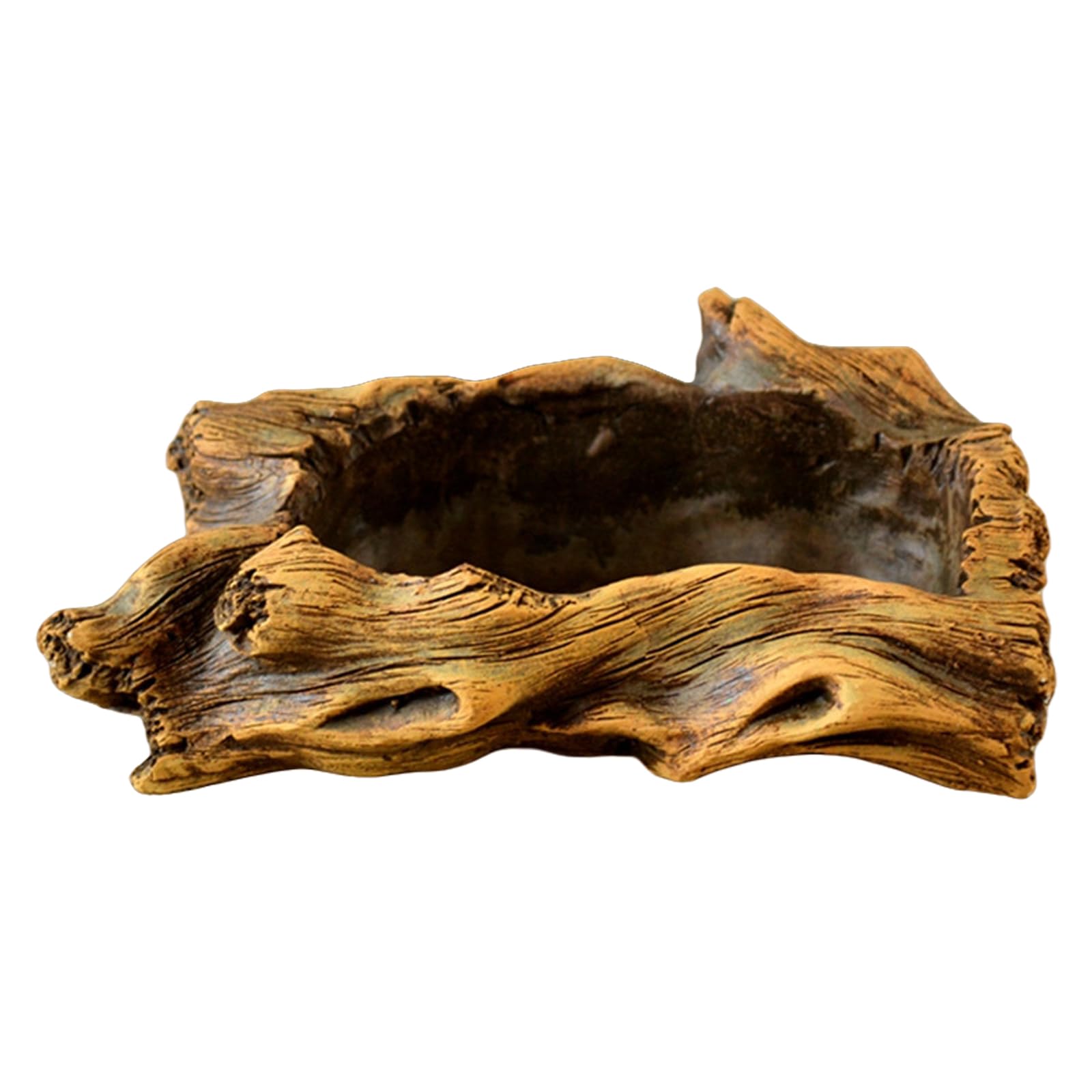 HDOYTXXM Cement Planter with Imitation Tree Root Texture for Succulents Bonsais Garden Display Decorating Indoor Outdoor Bonsais Decors Planter