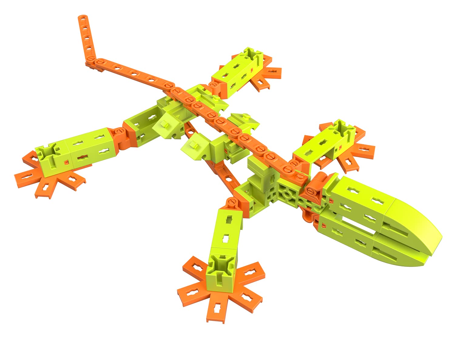 fischertechnik 563576 ADVANCED Animal Friends – Bausatz für Kinder ab 6 Jahren, Motorikspielzeug aus nachhaltigem Bio-Polyamid, mit 5 beweglichen Tiermodellen, Grün