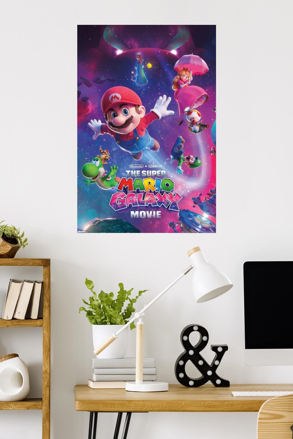 Nintendo The Super Mario Galaxy Movie (2026) - Key Art Wall Poster, 34L" x 22.4W", Unframed Version - 3