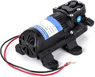 Bombas de Diafragma Bomba de agua eléctrica agrícola robusta 12 V CC, 3,5 l/min, color negro, minipulverizador diafragma alta presión for lavado coches