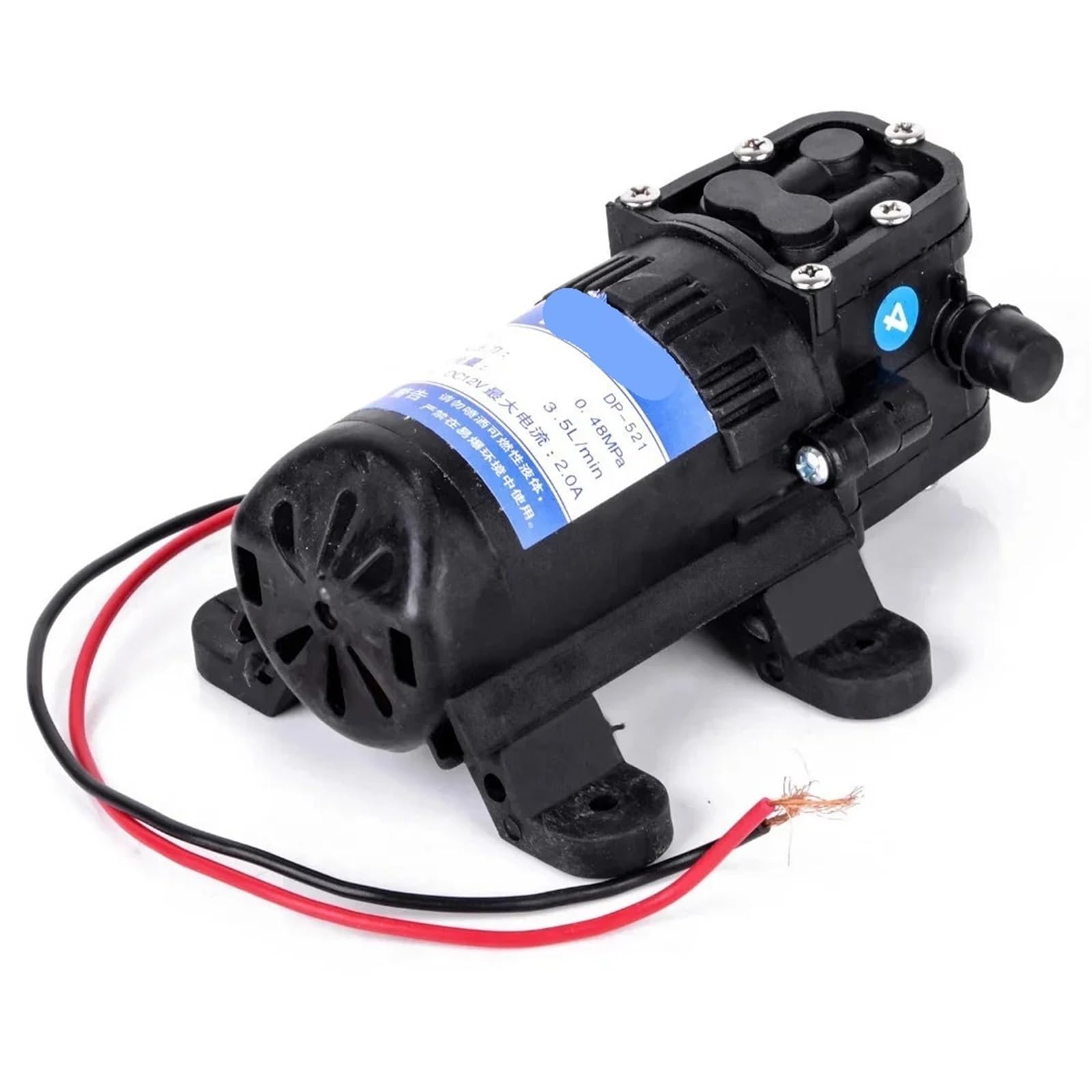 CUDTAPI Sturdy DC 12V 3.5L/min Agricultural Electric Water Pump Black Mini High Pressure Diaphragm Sprayer Car Wash
