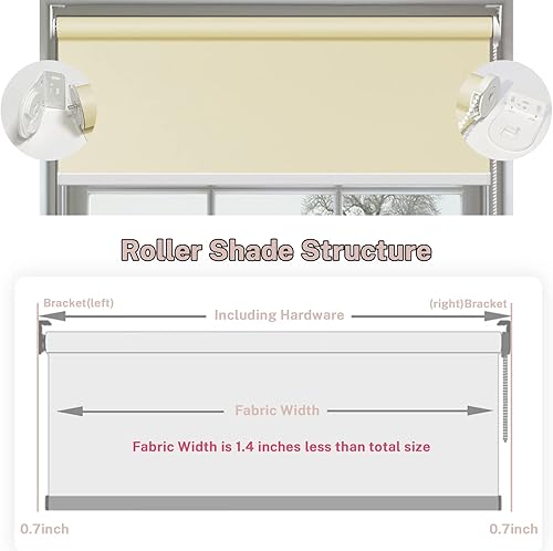 Miniatura 34 de Persianas enrollables opacas para ventanas y dormitorios, oscurecimiento de la habitación, impermeables, con aislamiento térmico, para ventana