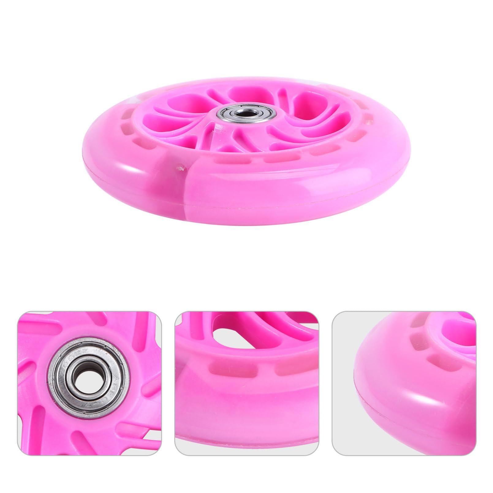 GALPADA Ruedas de Repuesto Luces Led de Pu Rosa para Patinete Eléctrico Alta Elasticidad y Resistencia al Desgaste, Ideales para Uso en Exteriores Casa