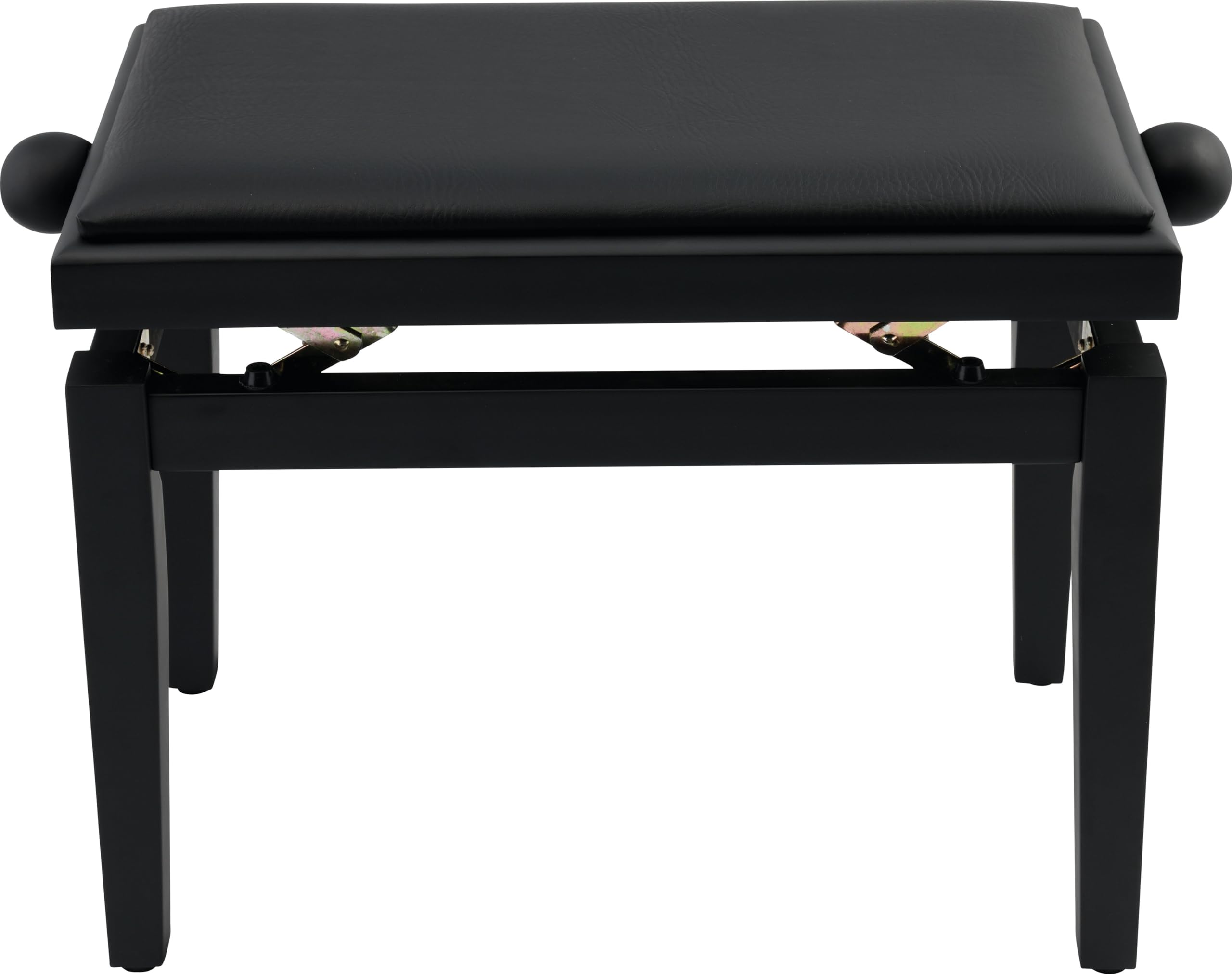 QUIK LOK - PB/100 BK S Klavierbank aus Holz, Schwarzer Sky-Sitz, Robuster Bezug, Höhenverstellbar 48–57 cm, Version in Satin-Schwarz-Finish