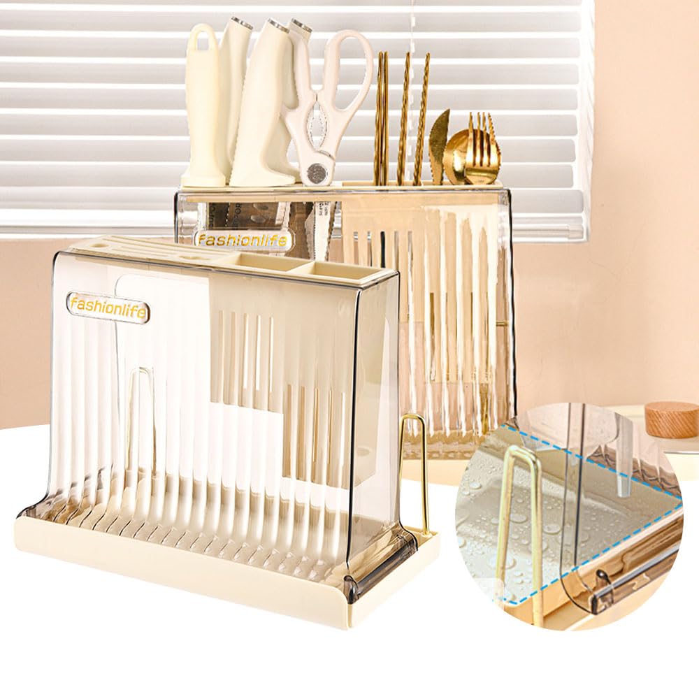 Valink Estante para tabla de cortar,Soporte de utensilios de cocina de plástico,Multifuncional Palillos Estante Herramienta de almacenamiento de cocina