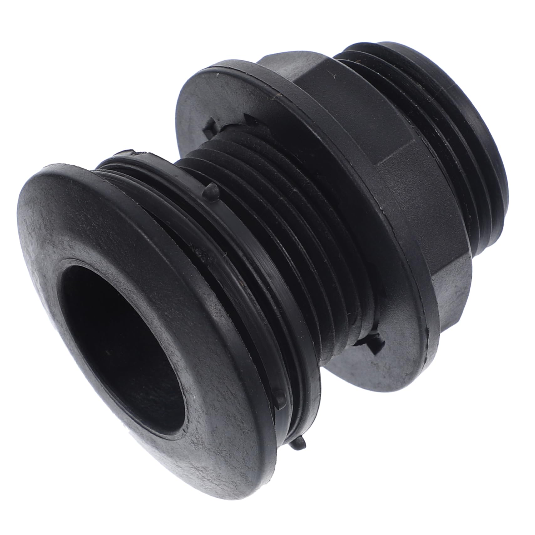 Veemoon Bulkhead Fitting 1 Inch Threaded Connection Water Tank Connector for Rain Barrel Garden Aquariums