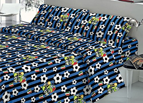BIANCHERIAWEB Completo Lenzuola in 100% Cotone