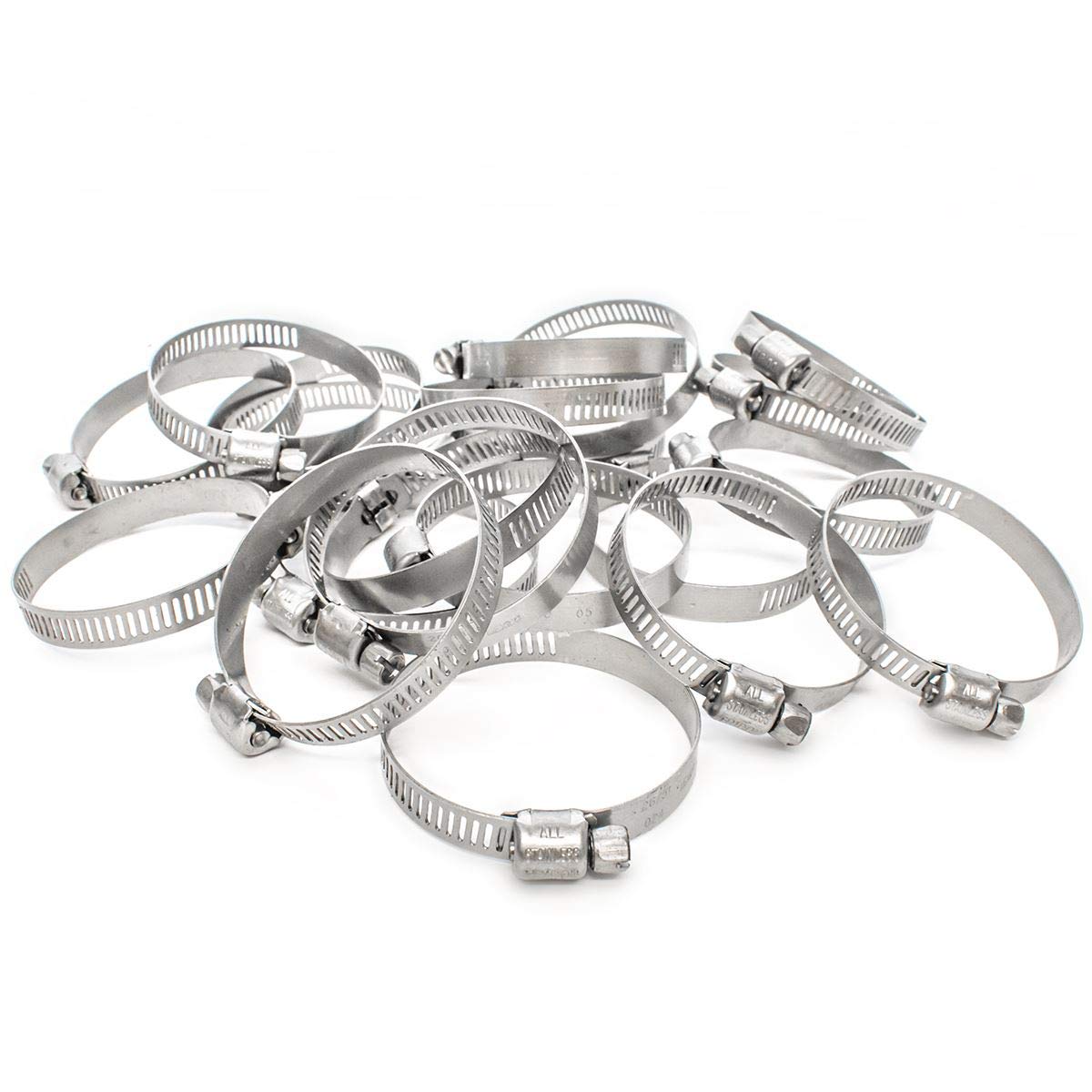 Pisces 20 Pack - 35-51mm Stainless Jubilee Clips to Fit 40mm Hose