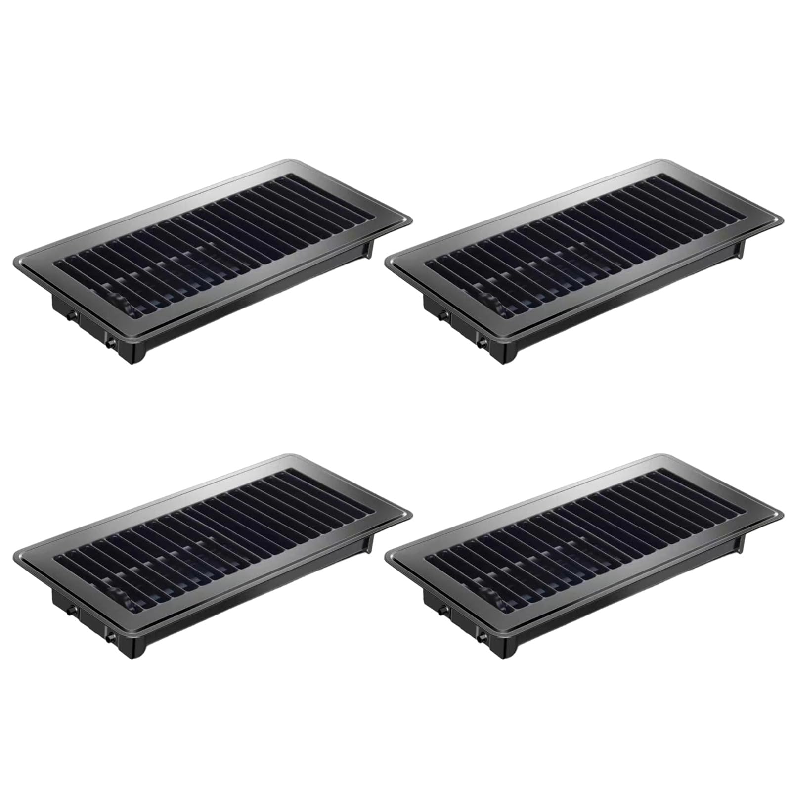 Hdoytxxm Black 4Pcs Metal Floor Register Cover High Efficiency Vent Grille Rustproof Air Adjustable Airflows Control Enduring Rustproof Air