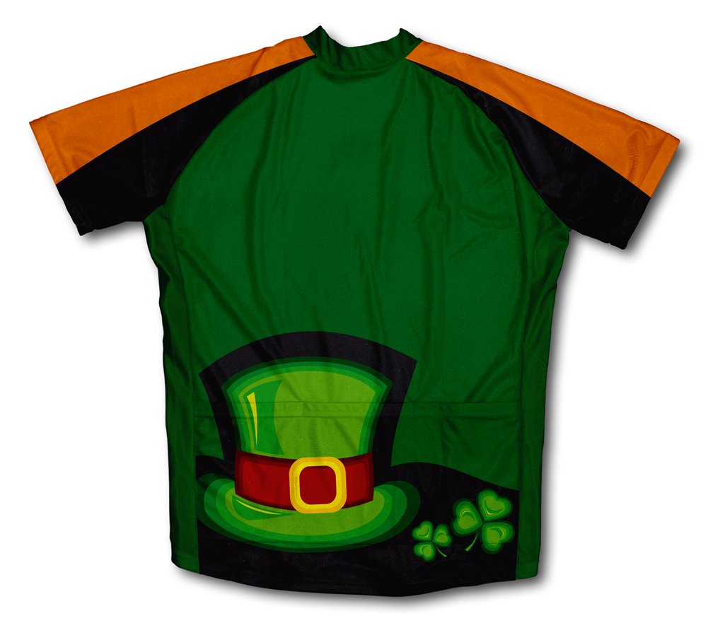 ScudoPro St. Patrick's Day Lucky Hat Short Sleeve Cycling Jersey for Youth - Size M Green
