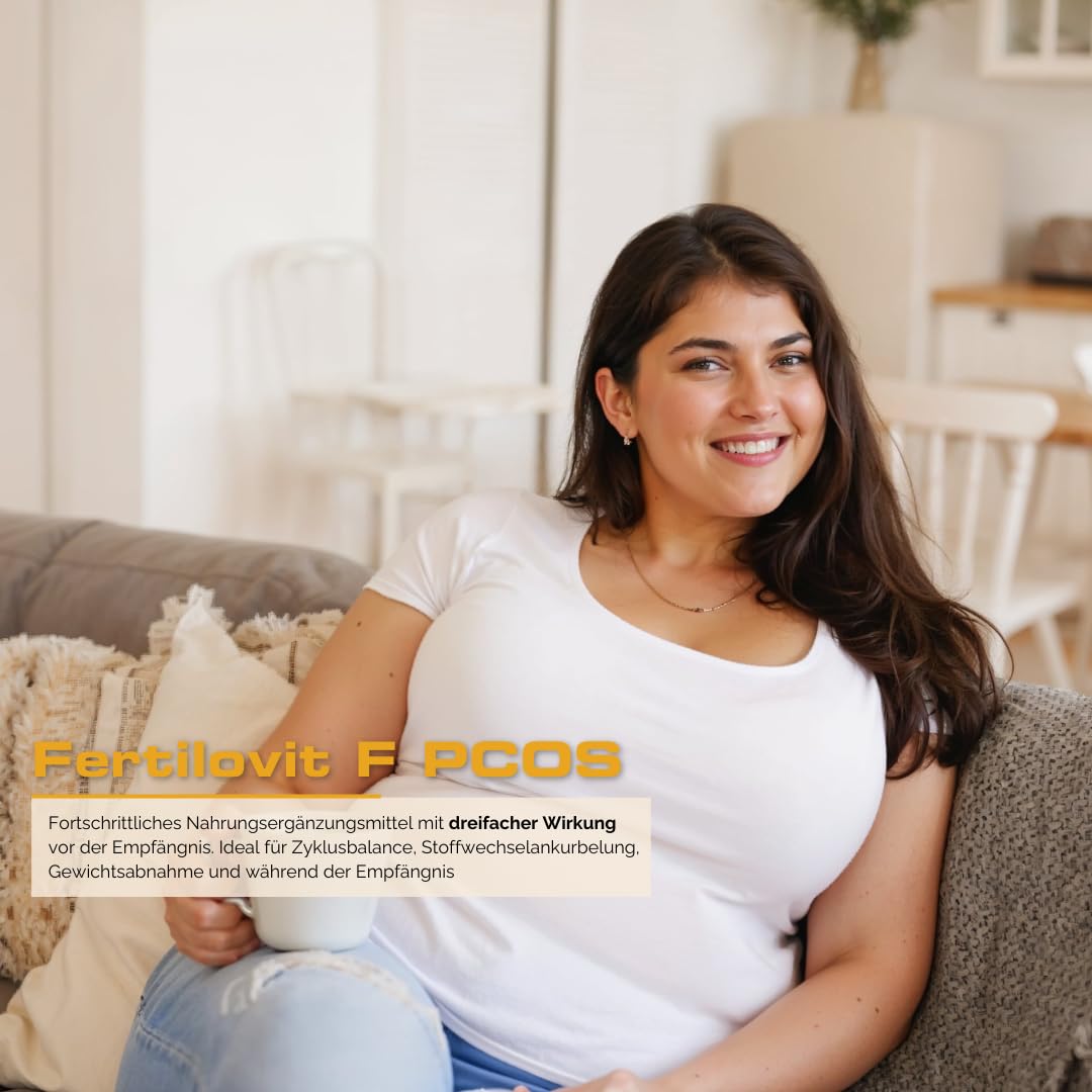 Fertilovit® PCOS Inositol Komplex für Frauen – Myo-Inositol & D-Chiro-Inositol + Folsäure 800 µg – Vitamine & Mineralstoffe für Zyklus & Babyplanung – 60 Kapseln + 30 Sachets