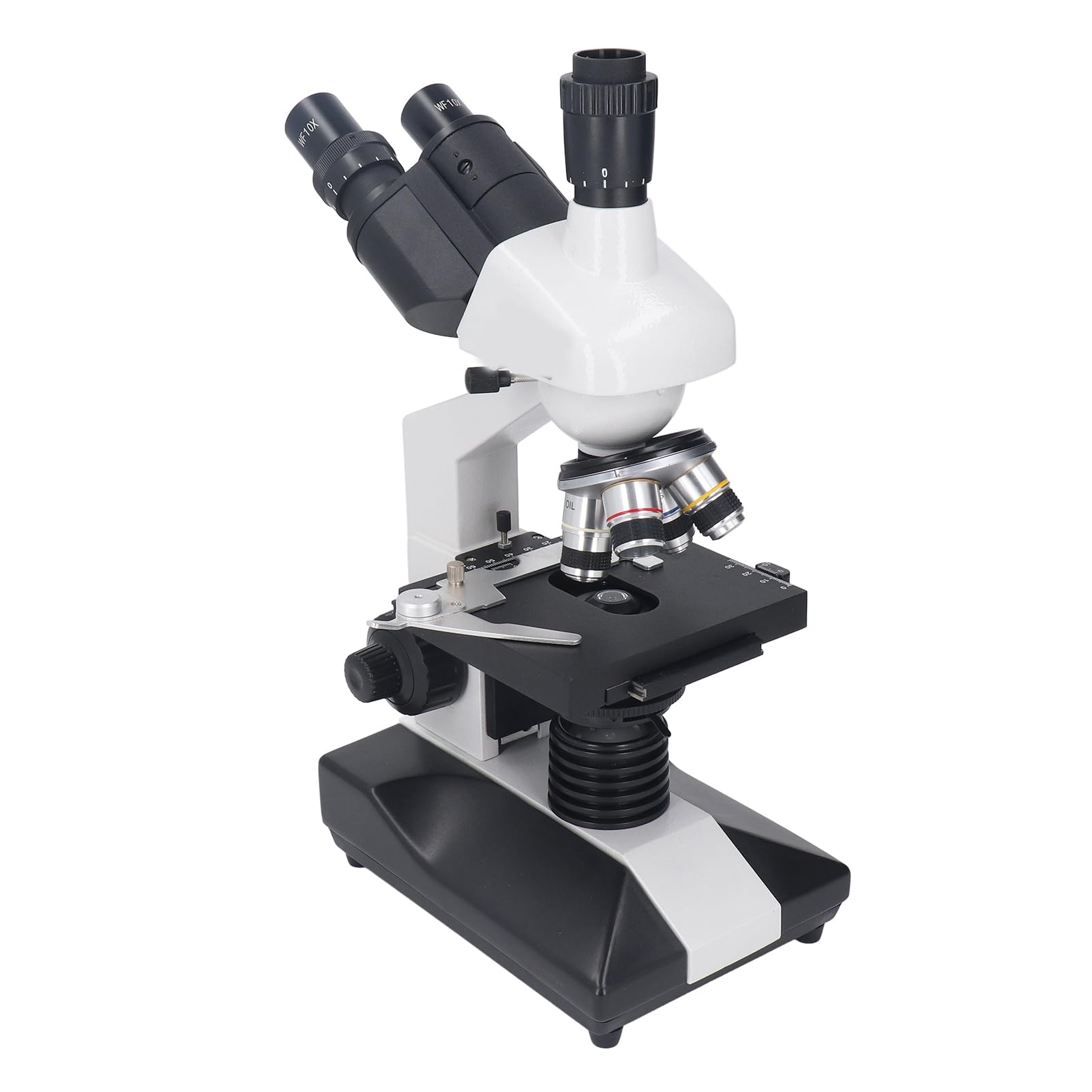 Naroote Microscopio Trinocular de 40X a 5000X, Equipo óptico Profesional de Gran Aumento para Estudiantes de Investigación de Laboratorio
